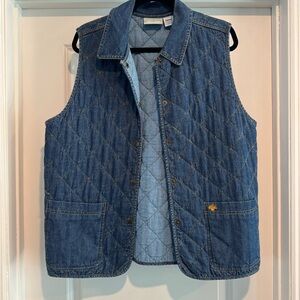 Quilted Denim Vest